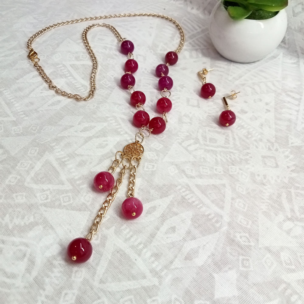 Collar de ágatas y dije de atrapasueños