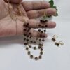 Collar de cristales café chocolate y cobre
