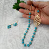 Collar de howlita azul turquesa
