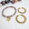 Pulsera y Arracadas color LILA