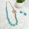 Collar de howlita azul turquesa