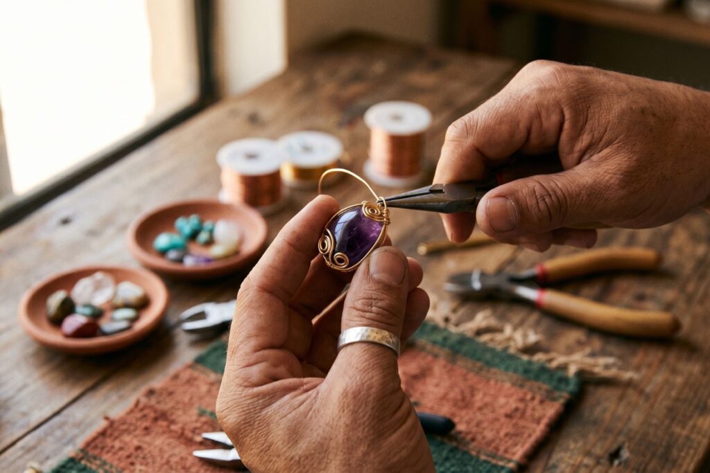 Proceso artesanal joyería hecha a mano México Klou by Claudia