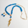 cl-126 Collar de Jade Azul