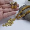 Colalr de Ágatas amarillas y aretes