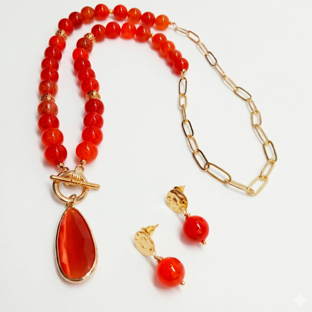 Collar de Jade Naranja