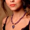 Collar Ágatas Violeta y dije de amatista