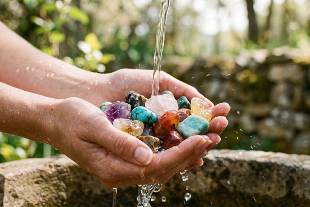 Limpia y carga de piedras
