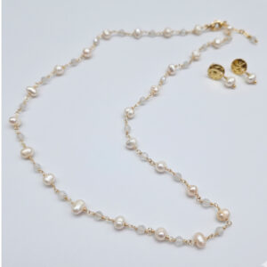 Collar de Perlas y Cristales
