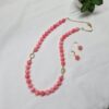 13 Collar jade rosa y dijes tipo turco