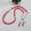 15 Collar jade rosa y dijes tipo turco
